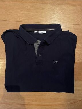 Calvin Klein Men's Golf Shirt Dark Blue